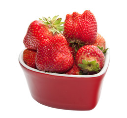 Strawberry, isolated on a white background.
