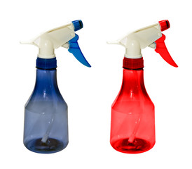 Bottle with spray head, isolated on a white background.