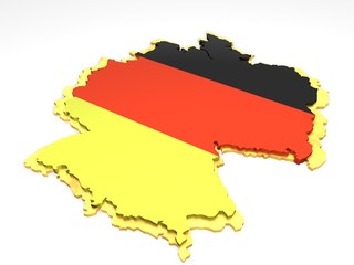 Obraz premium 3D Karte Deutschland