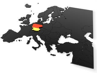 3D Karte Deutschland