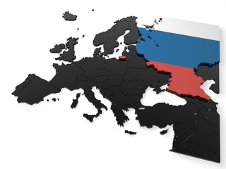3D karte Russland