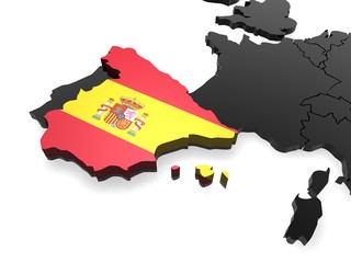 3D Karte spanien