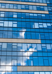 Obraz premium Blue Sky And Clouds Reflection