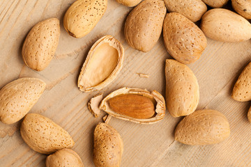 almonds in nutshell