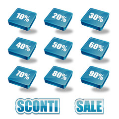 Percentuali Sconti Blu Scuro