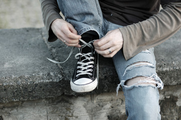 Feet guy shoes sneakers