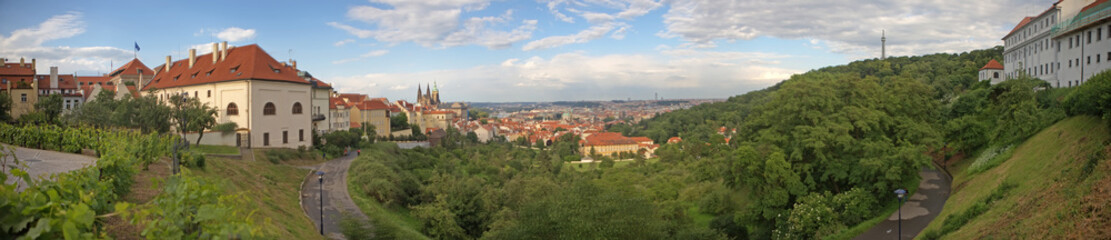 Fototapeta na wymiar Panorama of Prague. Czech Republic. Summer