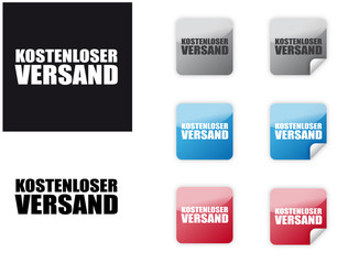 Kostenloser Versand Button - Info Gratis Versand