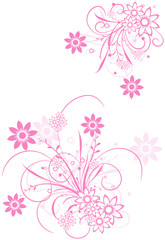 Floral abstract background, vector