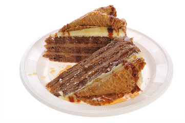 cake on a white background