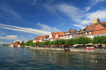 Вид на набережную Боденского озера в Меерсбурге.