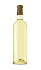 bottle with white wine