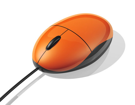 Orange Computer Mouse