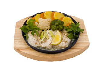 Meat with a mushrooms