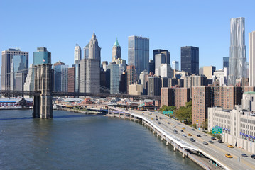 Brooklyn Bridge and Manhattan
