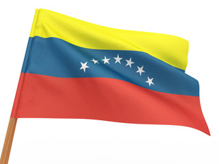 flag fluttering in the wind. Bolivia