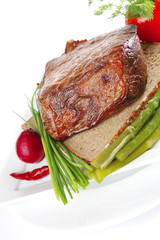 meat on bread