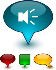 Sound  speech comic icons.
