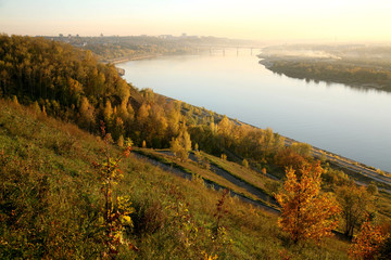 Autumn park in Nizhny Novgorod, Russia