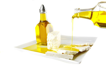 white soft cheese with oil