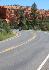 curved road at USA