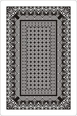 playing cards back side 60x90 mm black and white