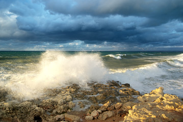 Fototapeta premium Storm on the sea