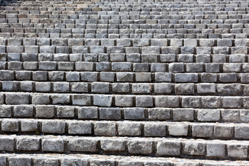old stone brick staircase closeup