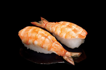 Sushi with shrimp