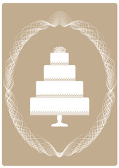 Elegant Four Layer Cake Invitation or Announcement