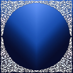 Rahmen Blau-Silber