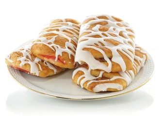 apple and strawberry danish