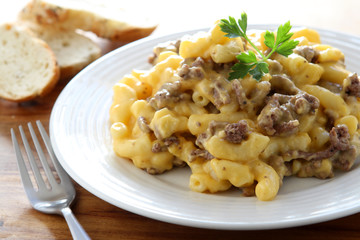 Macaroni and Cheese with Beef