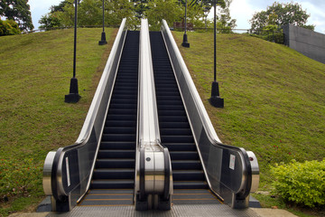 Outdoor Escalators at Fort Canning Hill Park