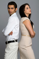 Young ethnic couple having problems