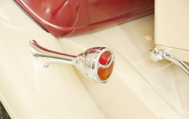Elegant backlight of a 1932 antique car