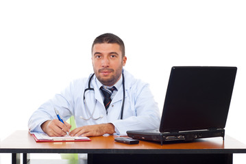 Doctor man in his office
