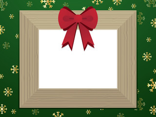 wooden christmas picture frame
