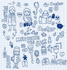 hand draw doctor element icon