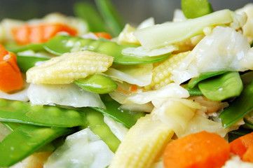 Fried mix vegetables in Phuket vegetarian festival