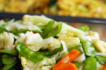 Fried mix vegetables in Phuket vegetarian festival