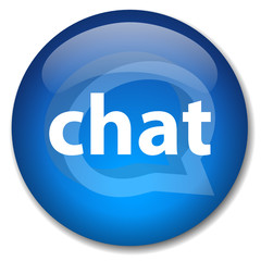 CHAT Web Button (live social network speech bubbles icon buzz)