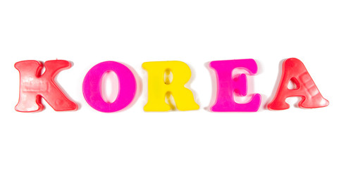 Korea written in fridge magnets