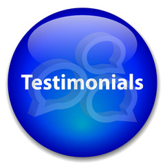 TESTIMONIALS Web Button (business kudos speech bubbles customer)