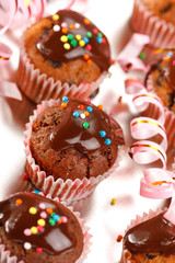 muffins with chocolate