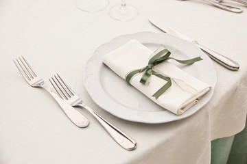 elegant decoration of table in a restaurant © william87