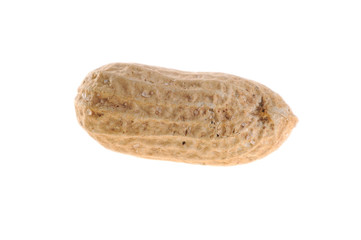 whole peanuts on a white background
