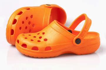 sandals on white background