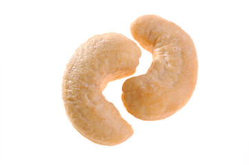 cashew nuts on a white background