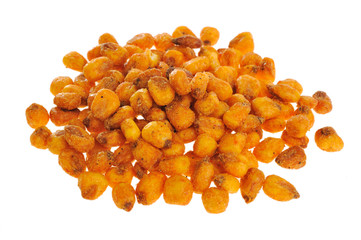 Roasted corn on a white background